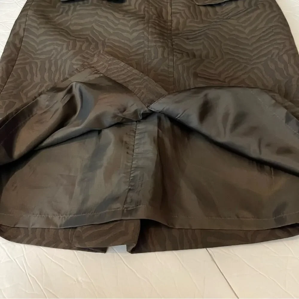 Ann Taylor Brown Textured Pencil Skirt NWOT Size 6 Academia